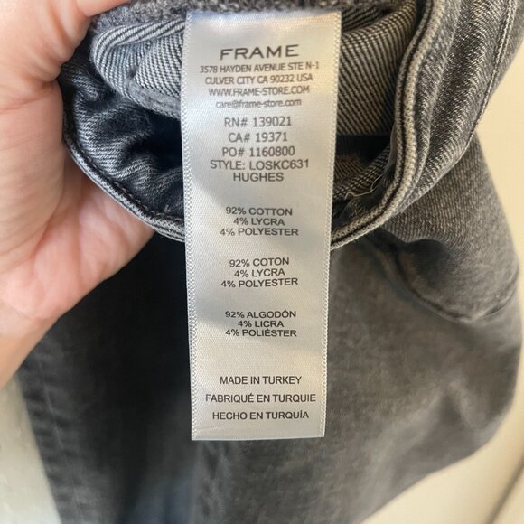 Women's Grey FRAME Le One Skinny Denim - 2 - Picture 5 of 6